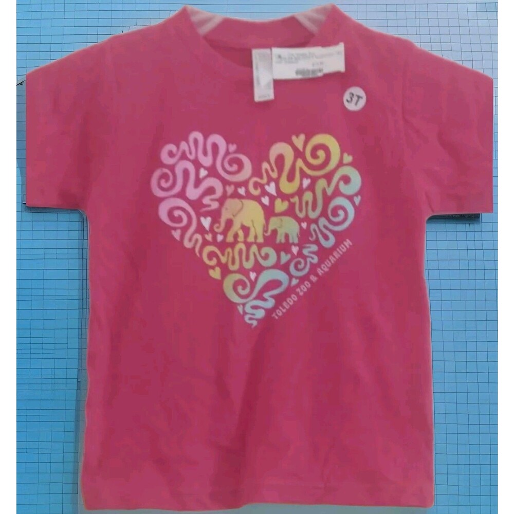 LAT Apparel Elephant & Baby  3t  Toledo Zoo & Aquarium T-shirt Kids Summer ❤️
